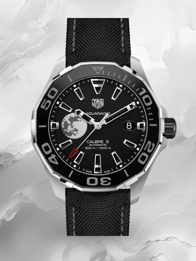 Best AAA Tag Heuer Aquaracer WAY201J.FC6370 Replica Watch with Black Dial and Moon Pattern - Men's Automatic Timepiece