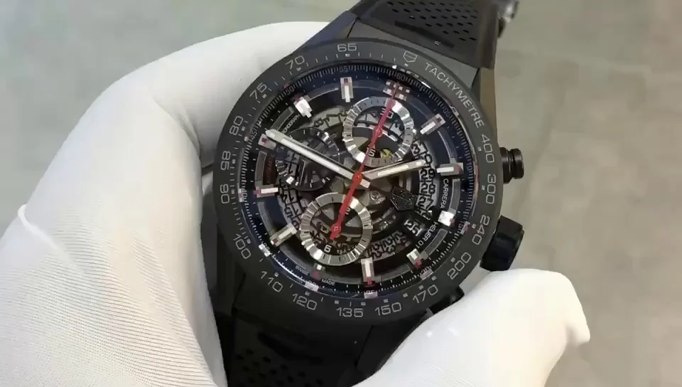 TAG Heuer Carrera CAR2090.FT6088 Replica Swiss Super Clone - 43mm Black Dial Ceramic Bezel | 100M Waterproof