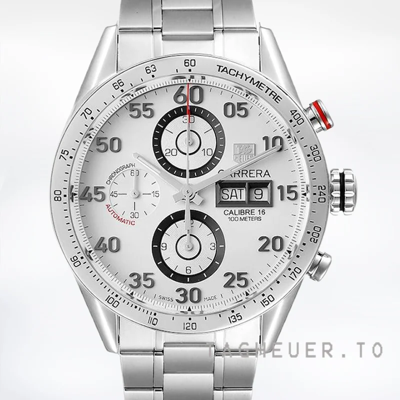 Tag Heuer Carrera CV2A11 Men's 43mm Silver-tone