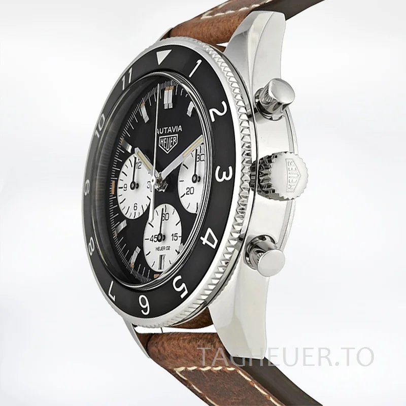 Tag Heuer Autavia CBE2110.FC8226 43mm Men Black Dial Silver-tone