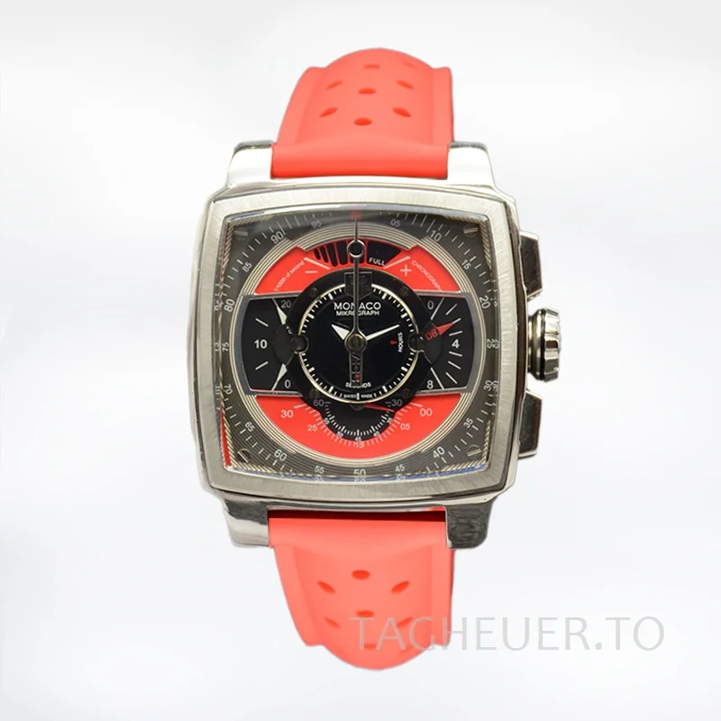Tag Heuer Monaco 43mm MonacoBKAR-001 Men Black Dial Stainless Steel