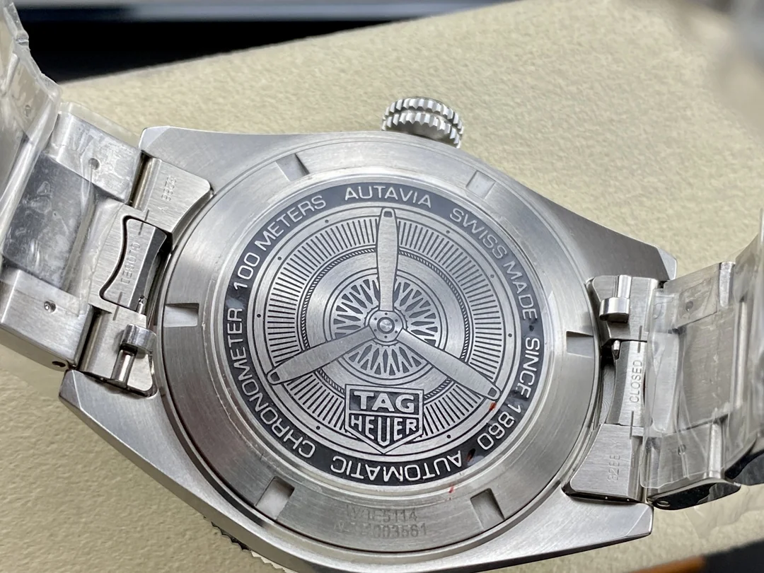 Tag Heuer Autavia WBE5114.EB0173 Swiss Super Clone Replica - 43mm Stainless Steel, Retro Smoky Dial, 100M Waterproof