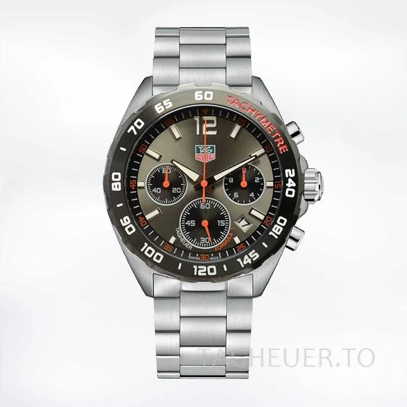 Tag Heuer Formula 1 CAZ1014-002 43mm Men Grey Dial Silver-tone