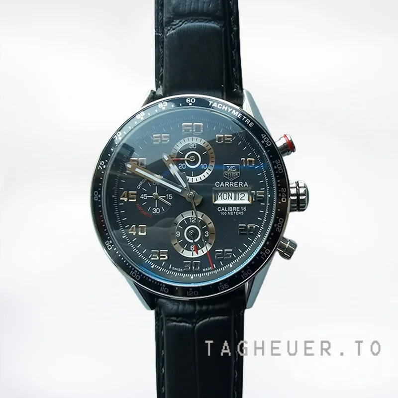 Tag Heuer Carrera CV2A1R.FC6235 Men's 43mm Stainless Steel Black Dial