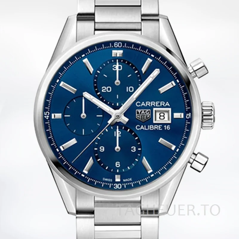 Tag Heuer Carrera 43mm CBK2112.BA0715 Men Quartz Silver-tone