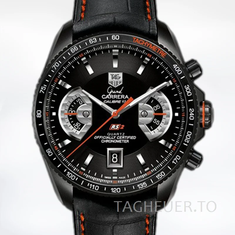 Tag Heuer Grand Carrera 43mm Men CAV518K.FC6268 Black Dial