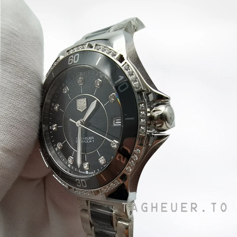 Tag Heuer Formula 1 Ladies WAH1312.BA0867 36mm Silver-tone Black Dial