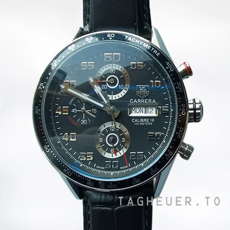 Tag Heuer Carrera CV2A1R.FC6235 Men's 43mm Stainless Steel Black Dial