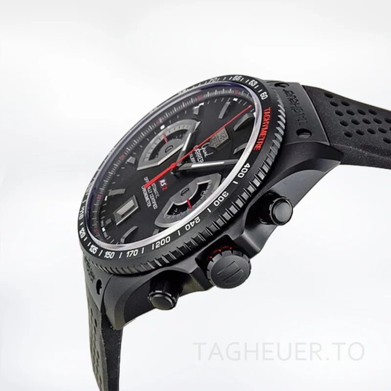Tag Heuer Grand Carrera 43mm Men's CAV518B.FT6016 Black-tone Watch