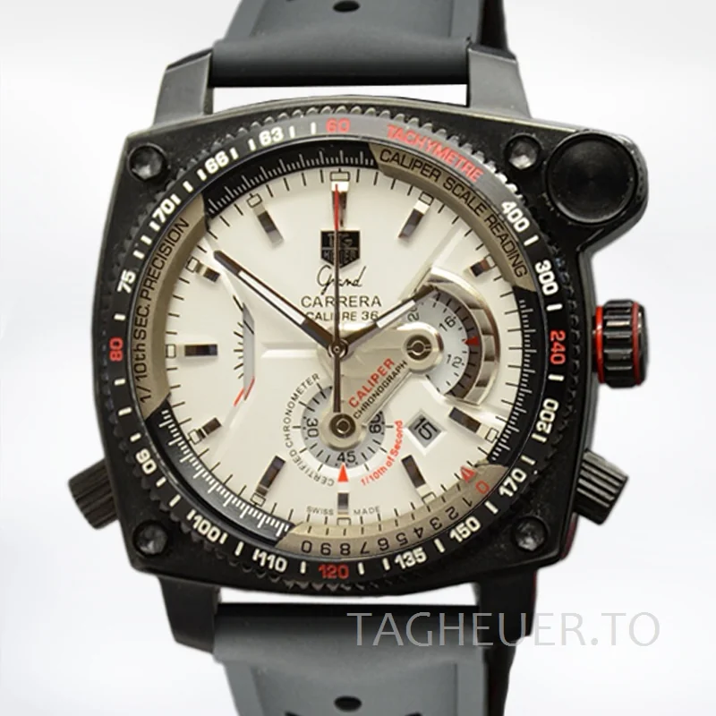 Tag Heuer Grand Carrera Men GrandCarreraWSR-004 43mm White Dial