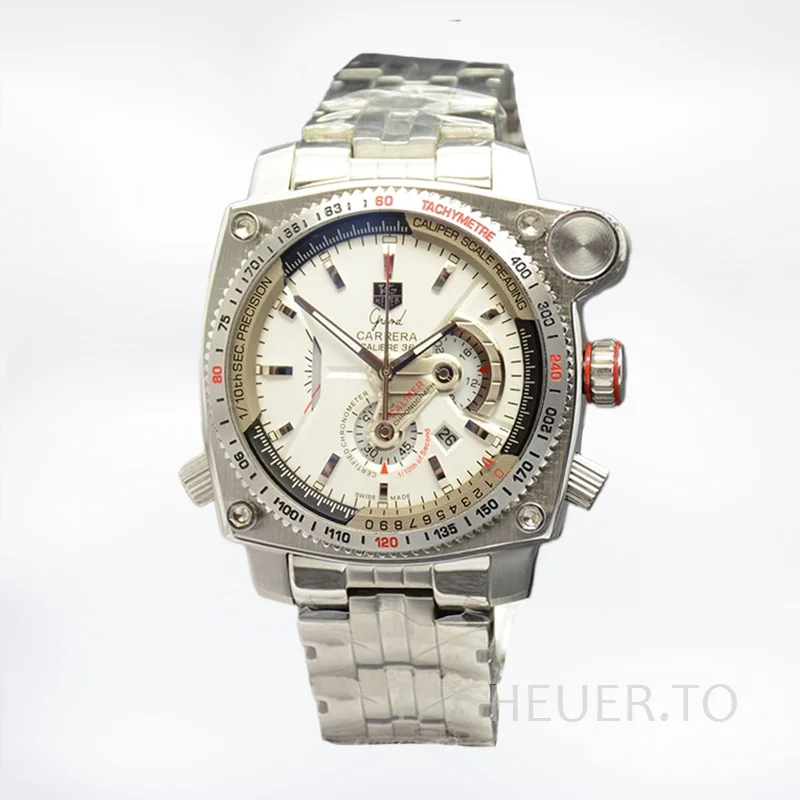Tag Heuer Grand Carrera Men GrandCarreraWSB-002 43mm Silver-tone