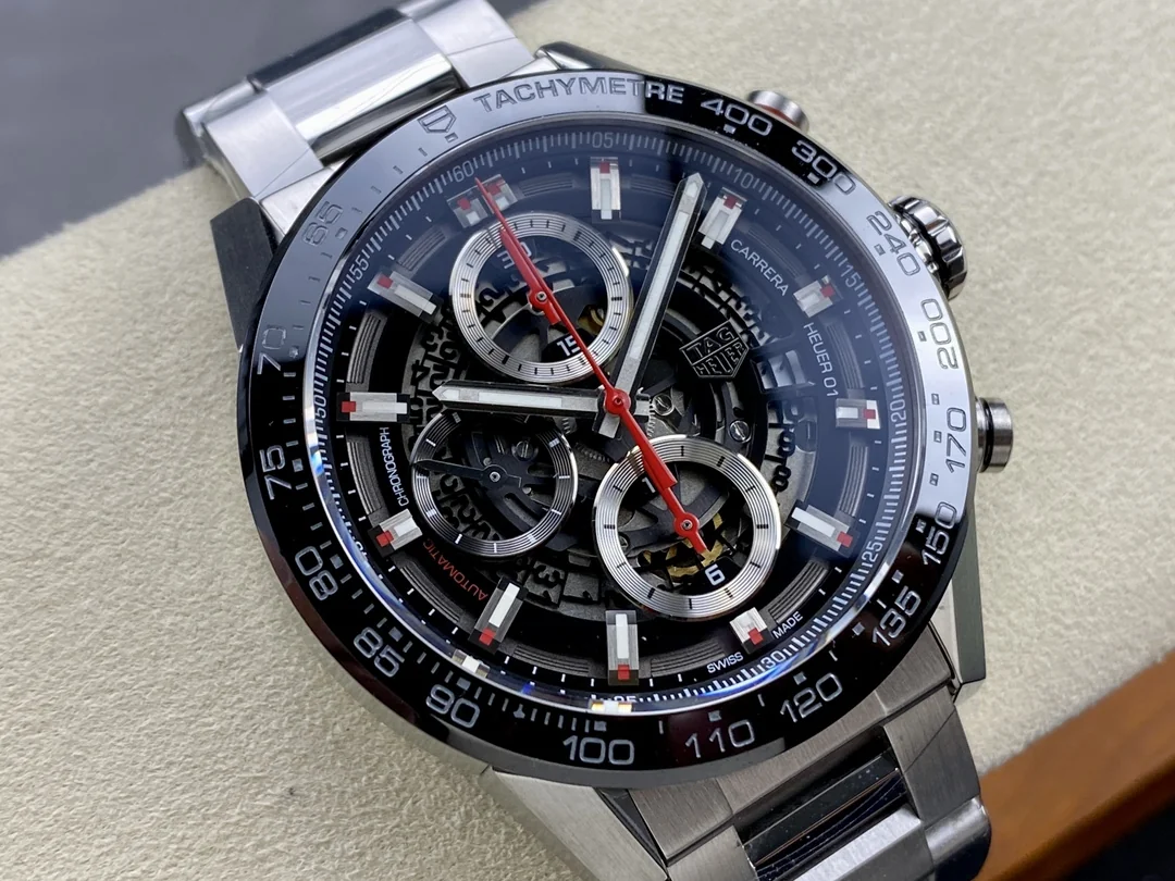 TAG Heuer Carrera CAR201V.BA0766 Swiss Replica Watch - 43mm Chronograph, Sapphire Crystal, 1-Year Warranty