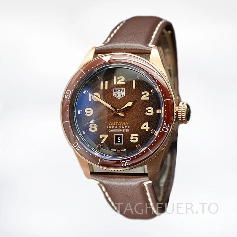 Tag Heuer Autavia Men 43mm WBE5191.FC8276-001 Automatic Rose Gold-tone