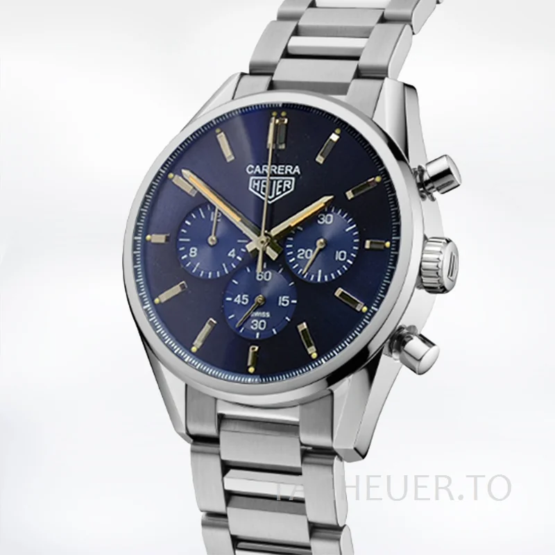 Tag Heuer Carrera Men CBK221B-002 43mm Blue Dial Stainless Steel