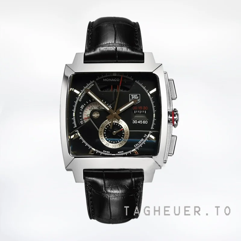 Tag Heuer Monaco Men's CAL2110.FC6257 43mm Stainless Steel Black Dial