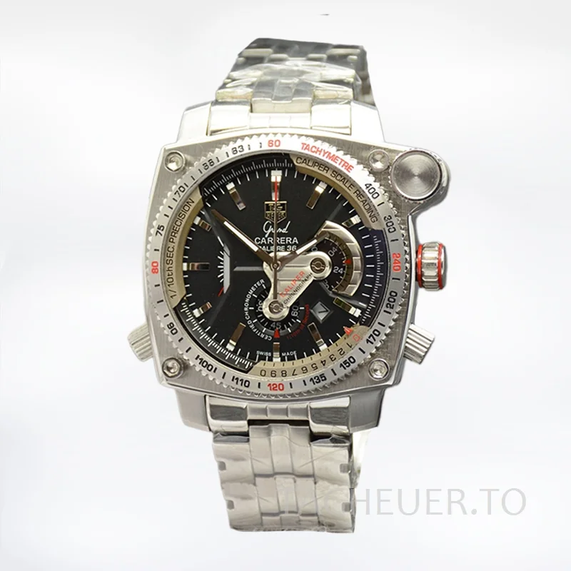 Tag Heuer Grand Carrera Men GrandCarreraBKSB-001 43mm Silver-tone Stainless Steel