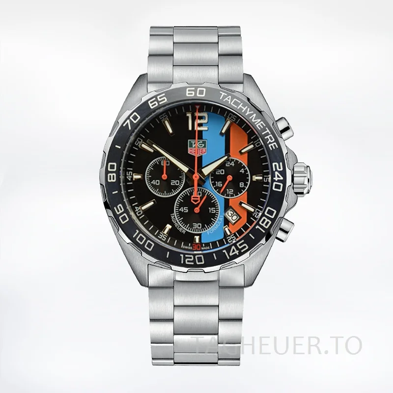 Tag Heuer Formula 1 Formula1BKSB-001 43mm Men Silver-tone Black Dial
