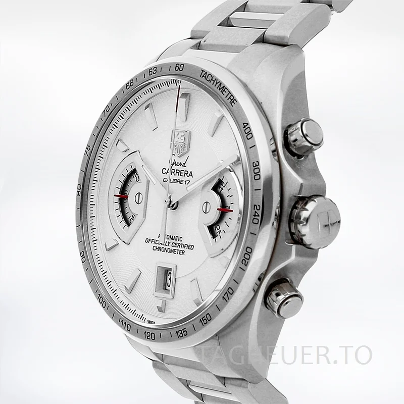 Tag Heuer Grand Carrera 43mm CAV511B.BA0902 Men White Dial Quartz