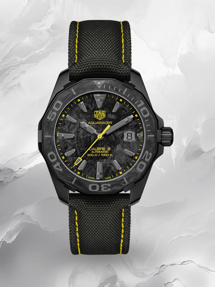 Best Swiss TAG Heuer Aquaracer WBD218B.FC6446 Replica Watch | 41mm Black Titanium Carbon Fiber | 1 Year Warranty