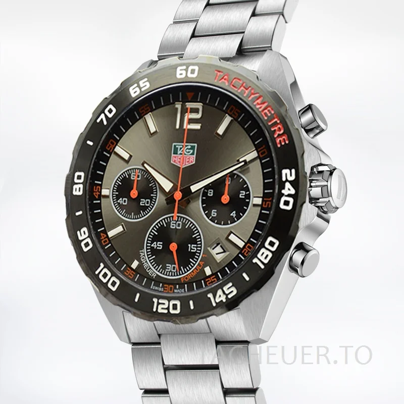 Tag Heuer Formula 1 CAZ1014-002 43mm Men Grey Dial Silver-tone