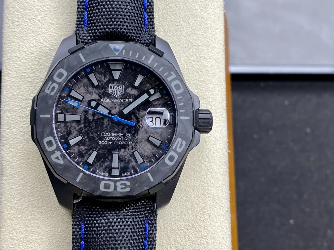 Swiss Super Clone TAG Heuer Aquaracer WBD218C.FC6447 Replica - Bold 41mm Titanium Carbon Fiber Watch with 1 Year Warranty