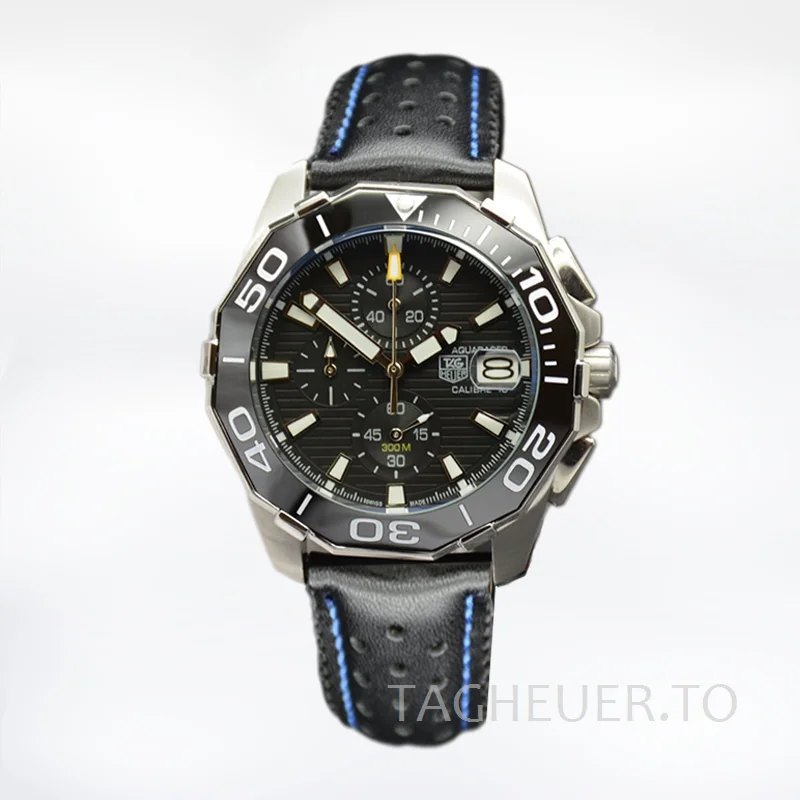 Tag Heuer Aquaracer CAY211A.FC6361-002 43mm Men Silver-tone Black Dial