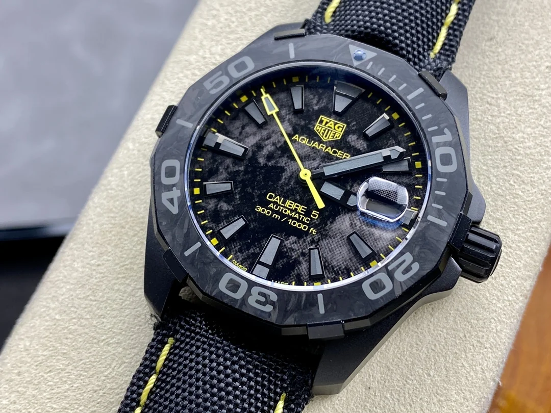 Best Swiss TAG Heuer Aquaracer WBD218B.FC6446 Replica Watch | 41mm Black Titanium Carbon Fiber | 1 Year Warranty