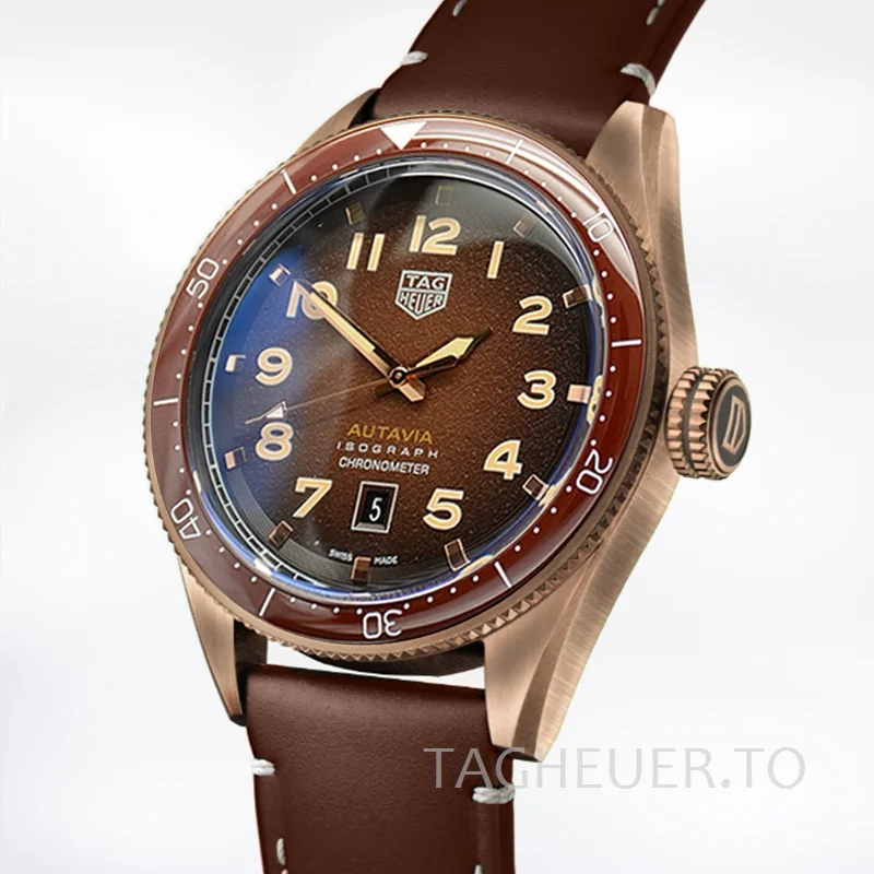 Tag Heuer Autavia Men 43mm WBE5191.FC8276-001 Automatic Rose Gold-tone