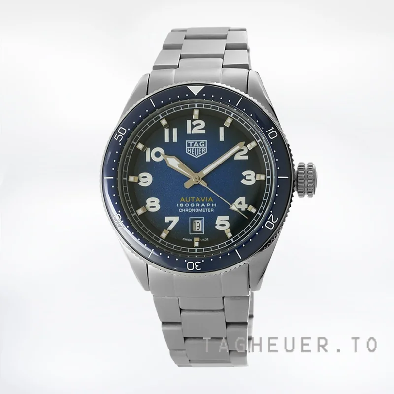 Tag Heuer Autavia Men's 44mm WBE5116.EB0173 Ceramics Bezel Blue Dial