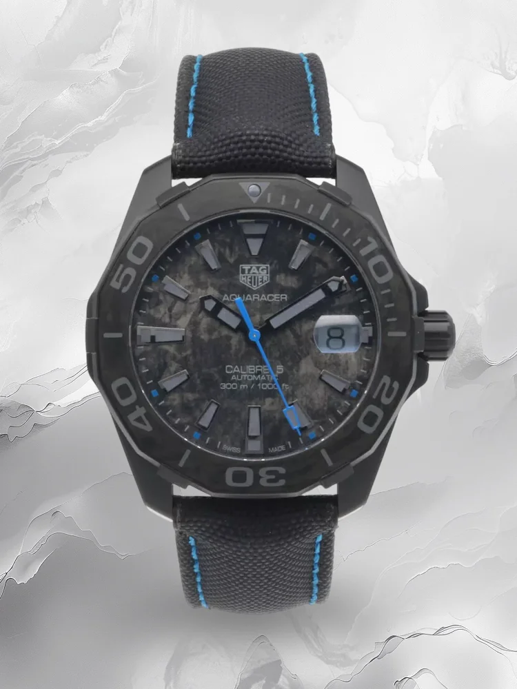 Swiss Super Clone TAG Heuer Aquaracer WBD218C.FC6447 Replica - Bold 41mm Titanium Carbon Fiber Watch with 1 Year Warranty