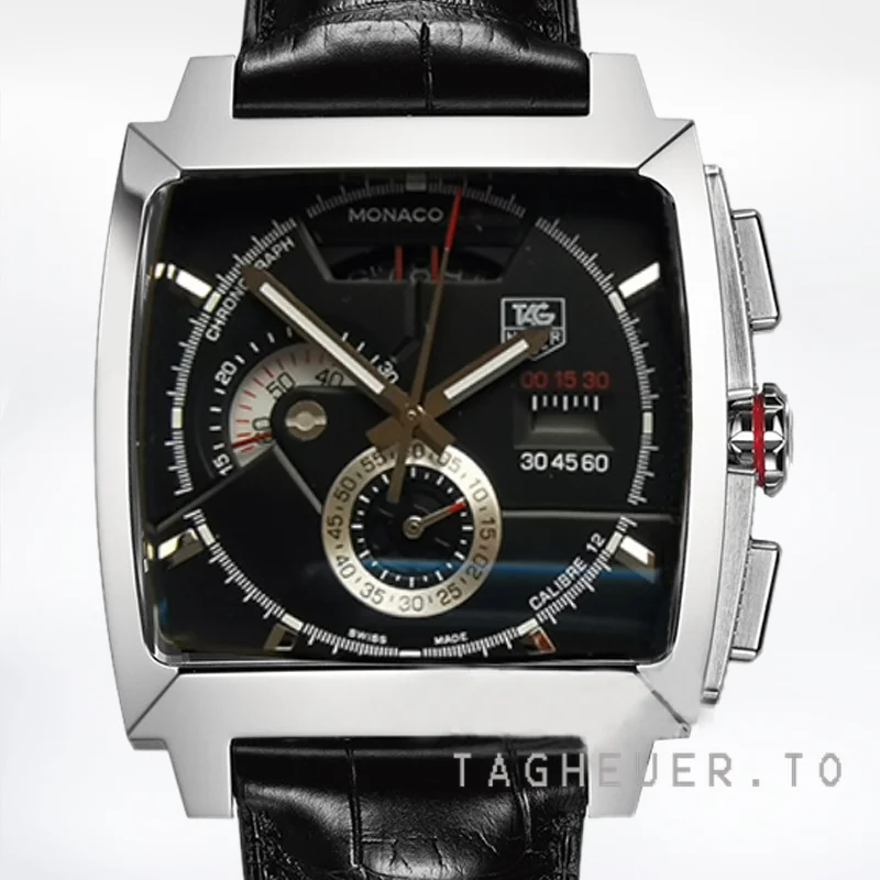 Tag Heuer Monaco Men's CAL2110.FC6257 43mm Stainless Steel Black Dial