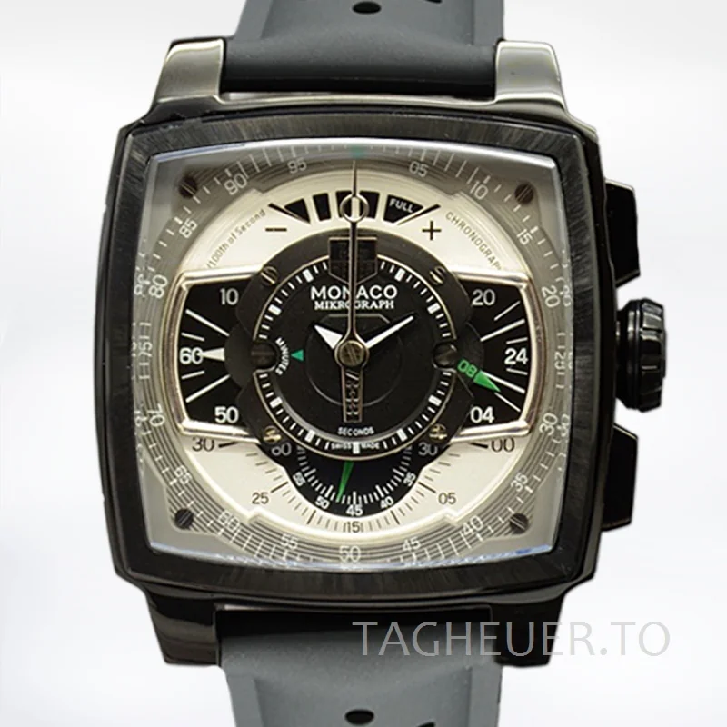 Tag Heuer Monaco Men MonacoBKAR-006 43mm Black Dial Stainless Steel