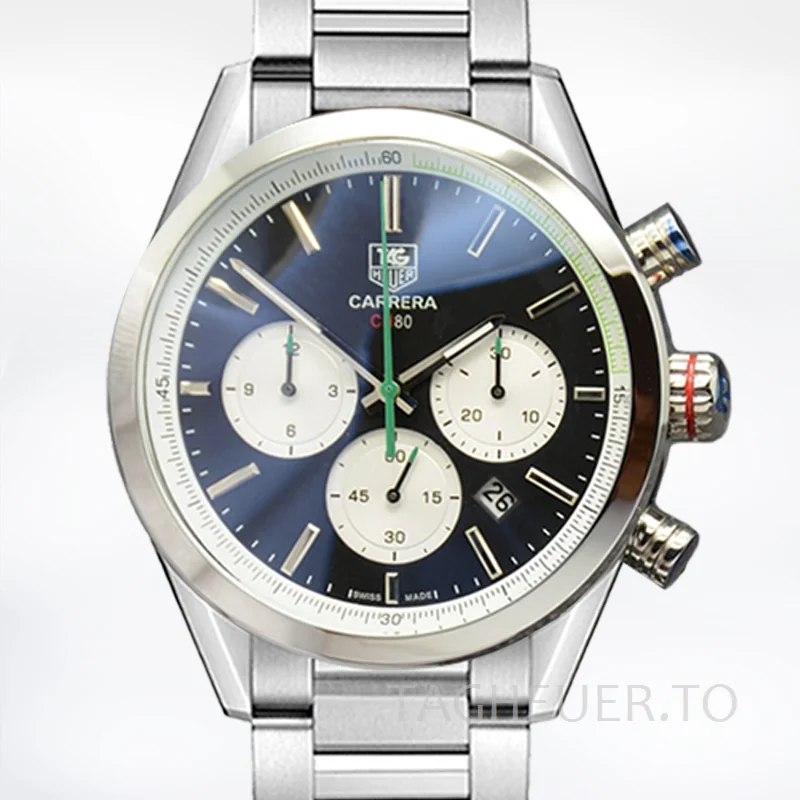 Tag Heuer Carrera 43mm Men CarreraBKSB-010 Silver-tone