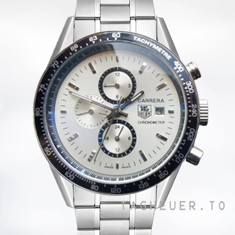 Tag Heuer Carrera Men's 41mm CV2011.BA0786 Quartz White Dial