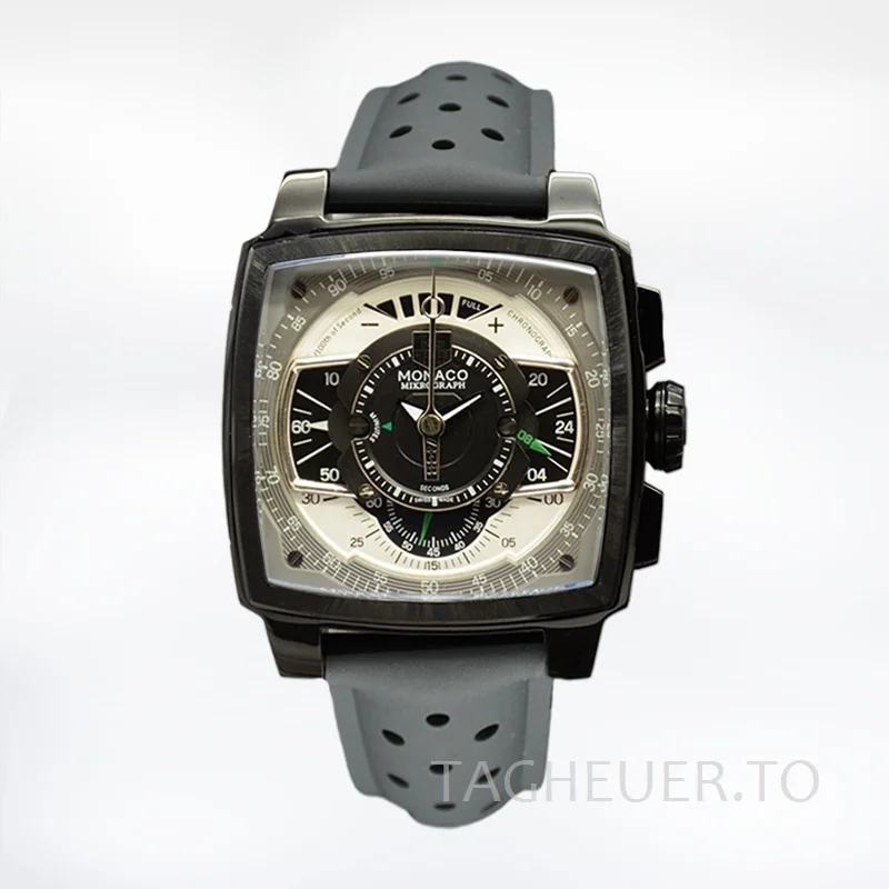 Tag Heuer Monaco Men MonacoBKAR-006 43mm Black Dial Stainless Steel
