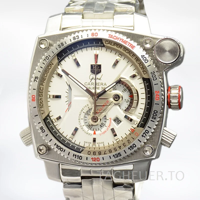Tag Heuer Grand Carrera Men GrandCarreraWSB-002 43mm Silver-tone