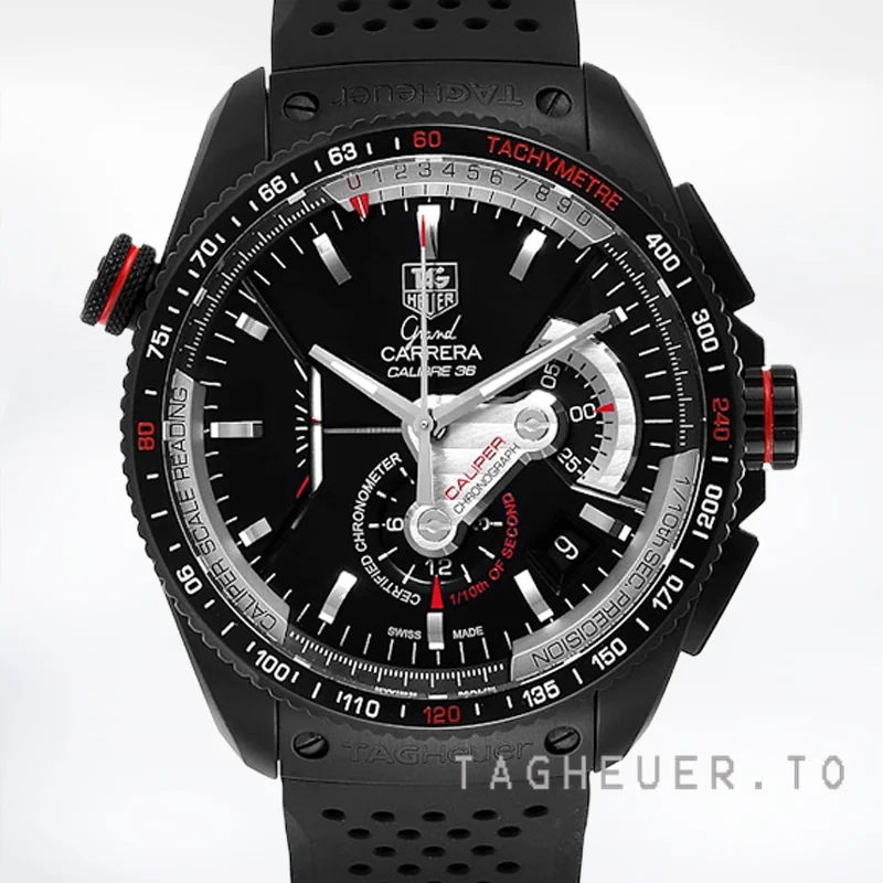 Tag Heuer Carrera 43mm CAV5185.FC6237 Men's Stainless Steel Black-tone