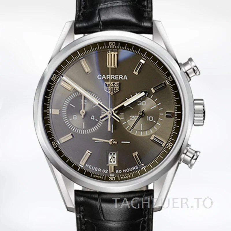 Tag Heuer Carrera 43mm Men CBN2012.FC6483-001 Quartz Silver-tone