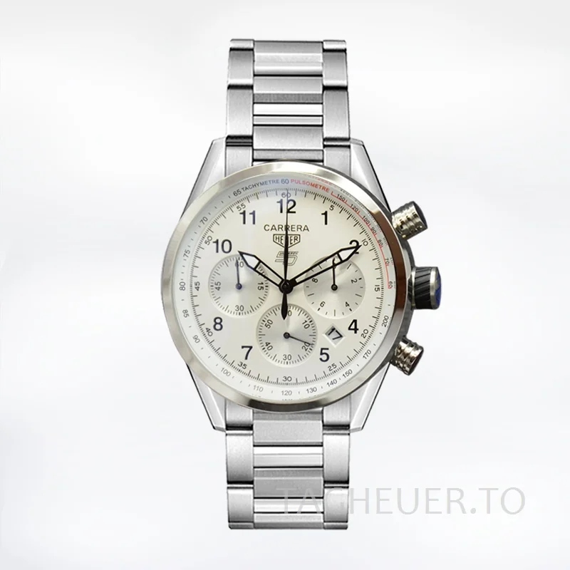 Tag Heuer Carrera 43mm CarreraWAB-016 Men White Dial Stainless Steel