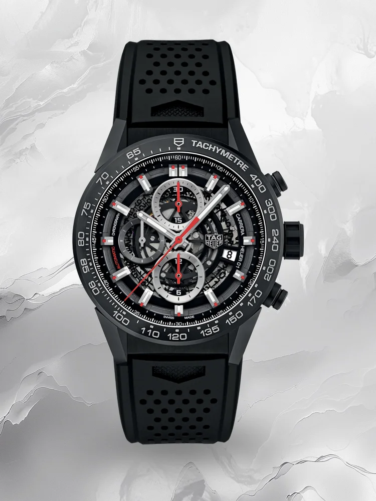 TAG Heuer Carrera CAR2090.FT6088 Replica Swiss Super Clone - 43mm Black Dial Ceramic Bezel | 100M Waterproof
