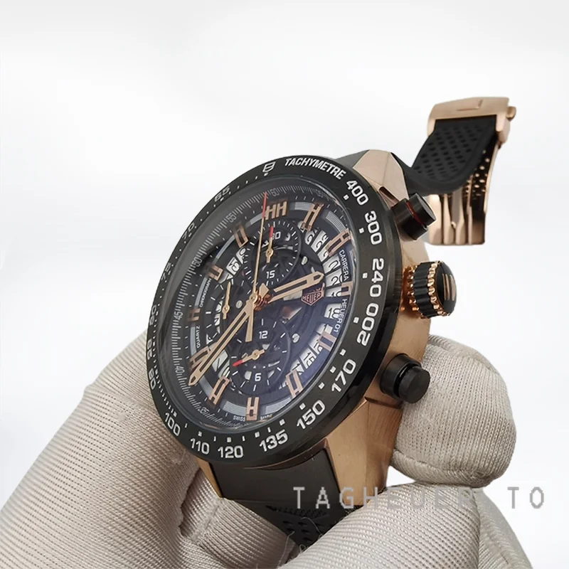 Tag Heuer Carrera 43mm Men's CAR205A.FT6087 Automatic Rose Gold-tone