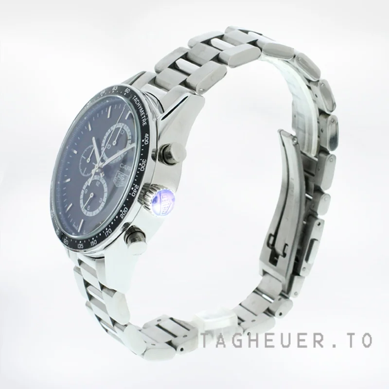 Tag Heuer Carrera 43mm CV2010.BA0794 Men's Silver-tone Black Dial
