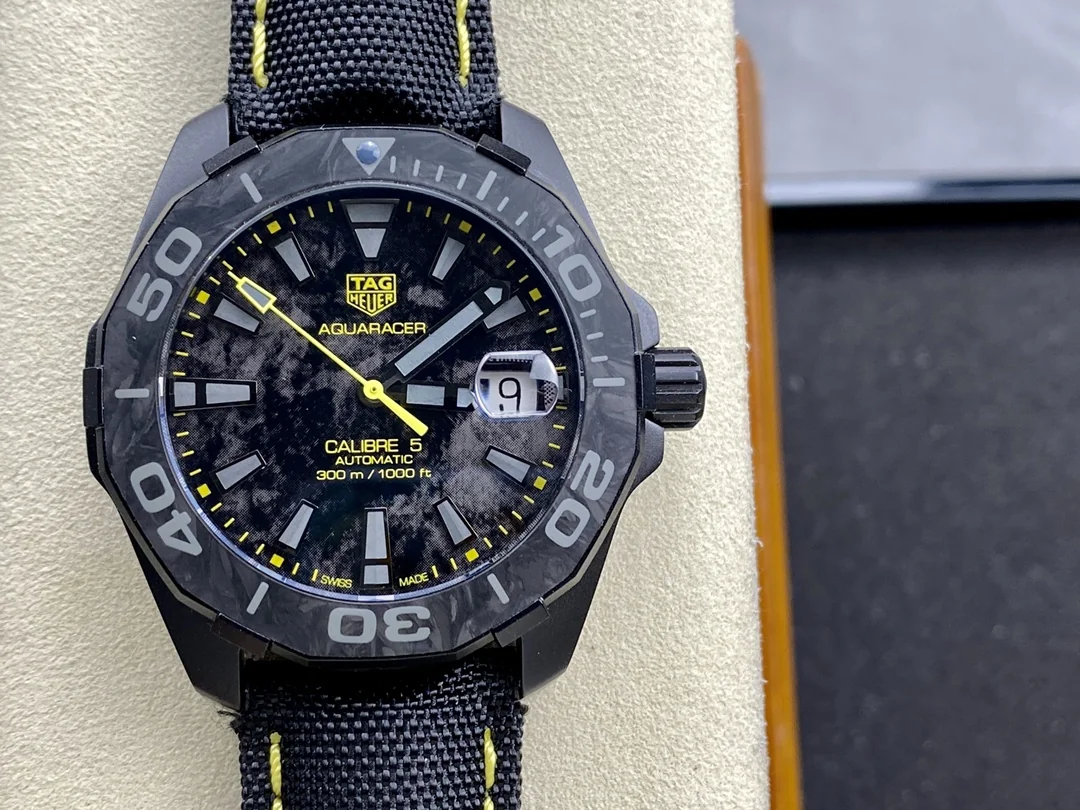 Best Swiss TAG Heuer Aquaracer WBD218B.FC6446 Replica Watch | 41mm Black Titanium Carbon Fiber | 1 Year Warranty