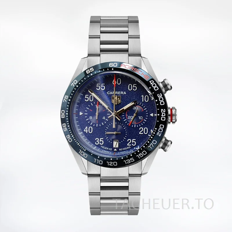 Tag Heuer Carrera Men 43mm CBN2A1F-001 Blue Dial Silver-tone