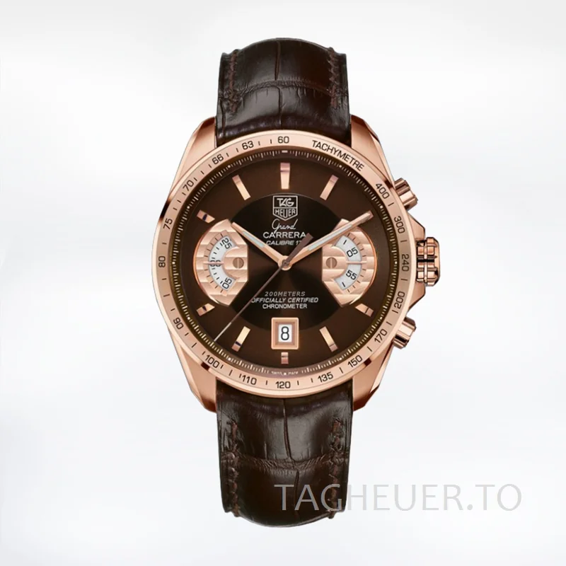 Tag Heuer Grand Carrera CAV514C.FC8171 43mm Men Brown Dial