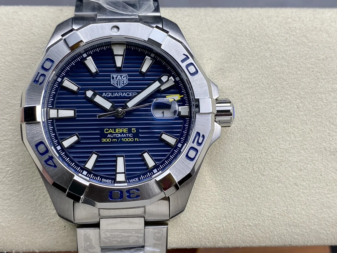Swiss TAG Heuer Aquaracer WBD2112.BA0928 Replica: 41mm Blue Dial, Stainless Steel, 100m Waterproof