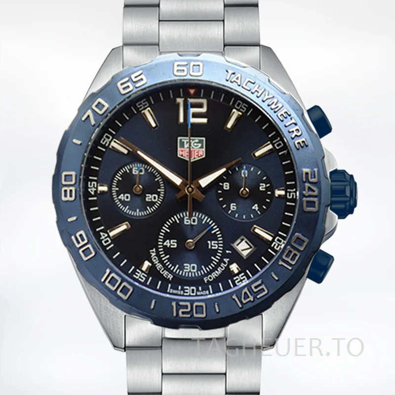 Tag Heuer Formula 1 CAZ1010-001 Men 43mm Silver-tone Stainless Steel
