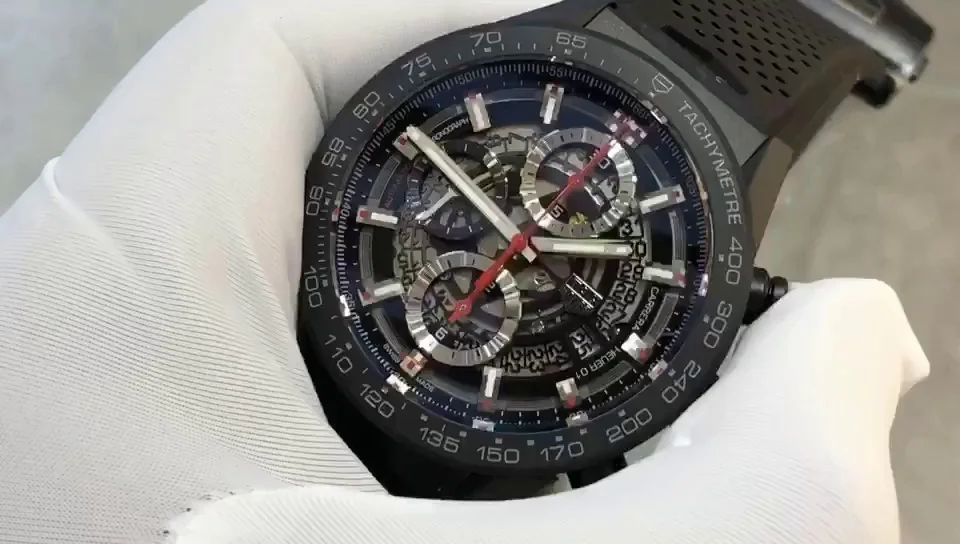 TAG Heuer Carrera CAR2090.FT6088 Replica Swiss Super Clone - 43mm Black Dial Ceramic Bezel | 100M Waterproof