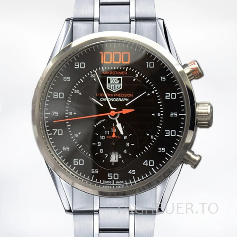 Tag Heuer Carrera 43mm Men CarreraBKAB-007 Stainless Steel Black Dial