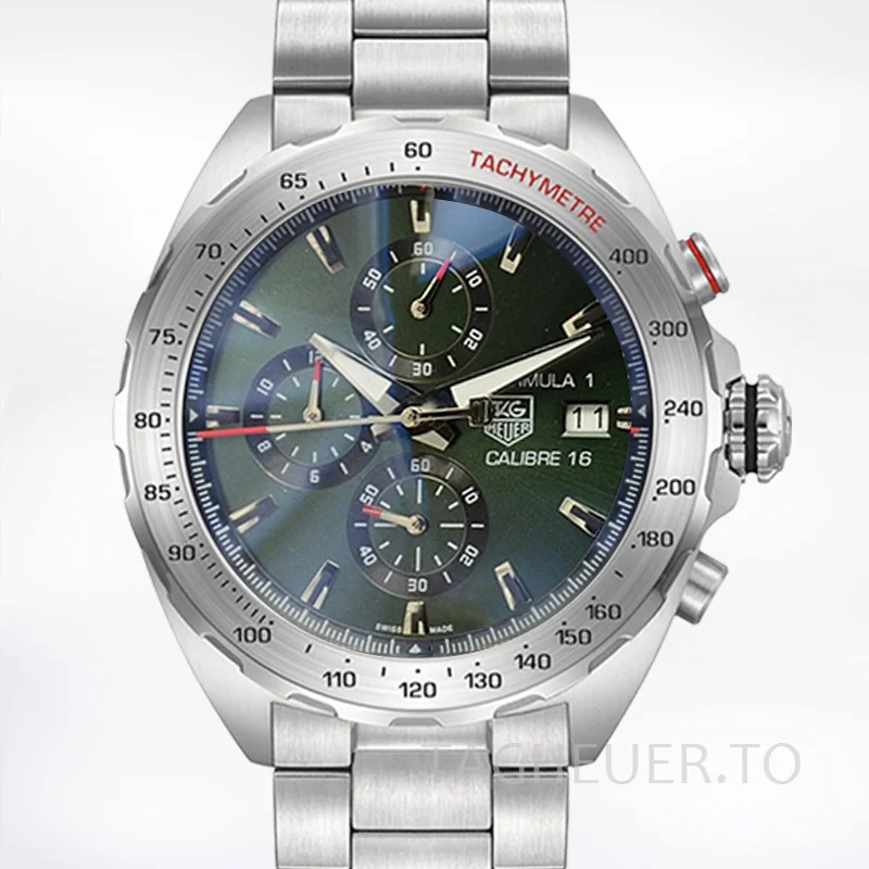 Tag Heuer Formula 1 CAZ2015-002 43mm Men Stainless Steel Green Dial